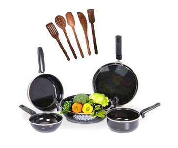 India Desire : Buy 5 Pcs Non-Stick Induction Safe Cookware & 5 Pcs Skimmer Set At Rs.349 From Shopclues